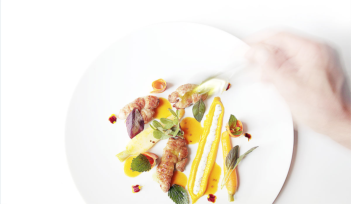 Ris d'agneau rissolés à l'huile d'agastache, carottes bio de Belcastel et anis