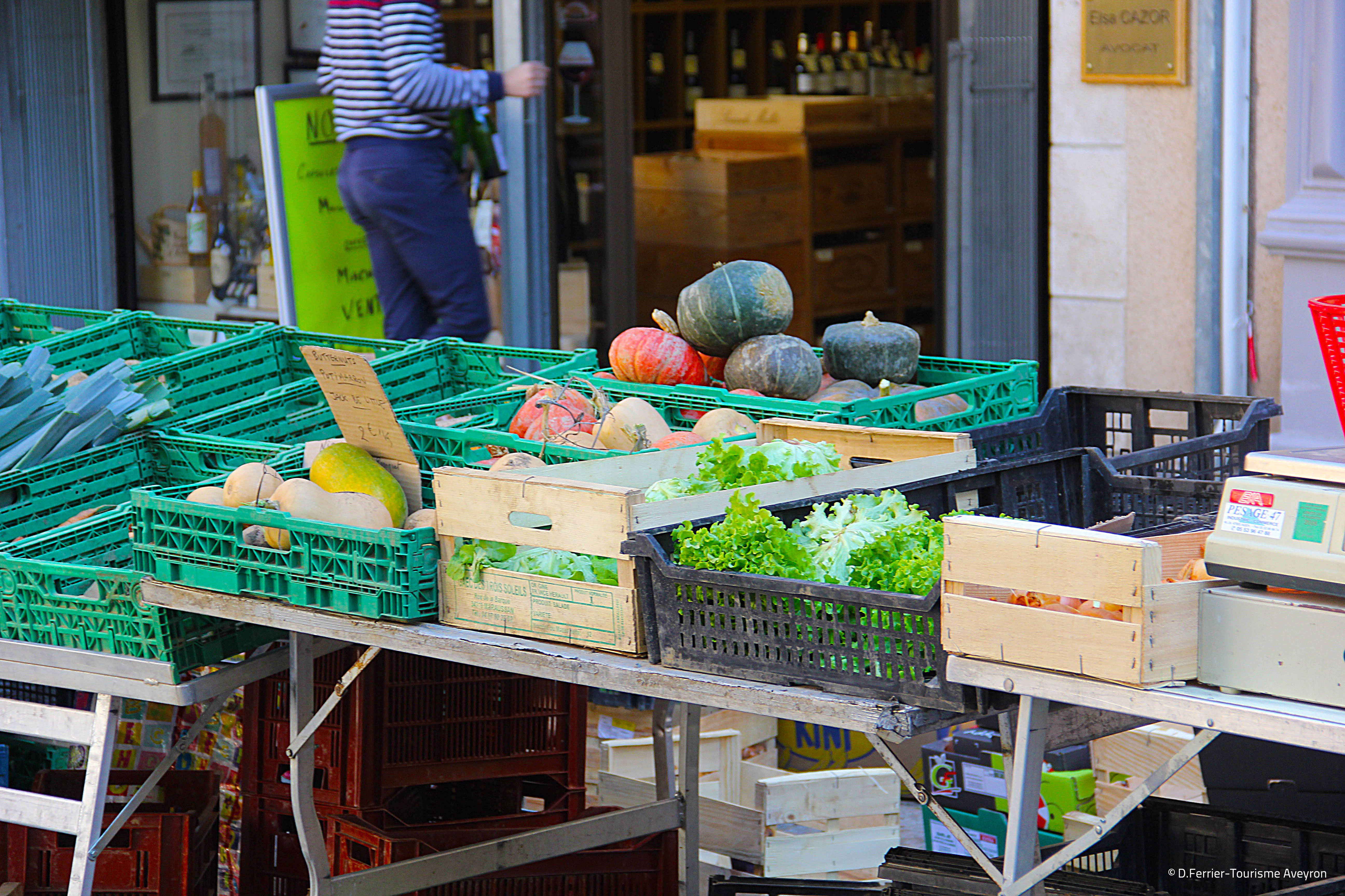 Légumes de saison, marché de Rodez, Aveyron © D.Ferrier - Tourisme Aveyron
